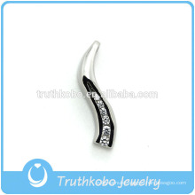 TKB-JP0139 Fashion horn shaped crystal paved women jewelry stainless steel Pendant
